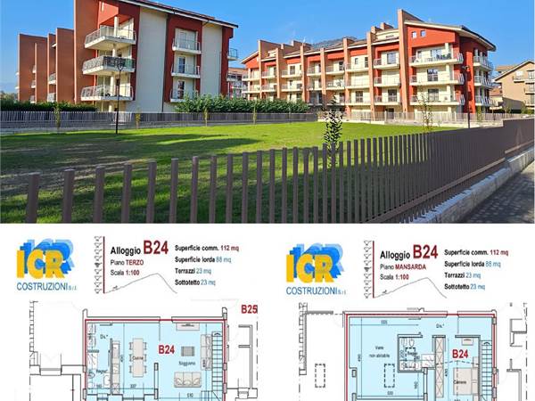 Appartamento attico nuovo A4 con ampi terrazzi